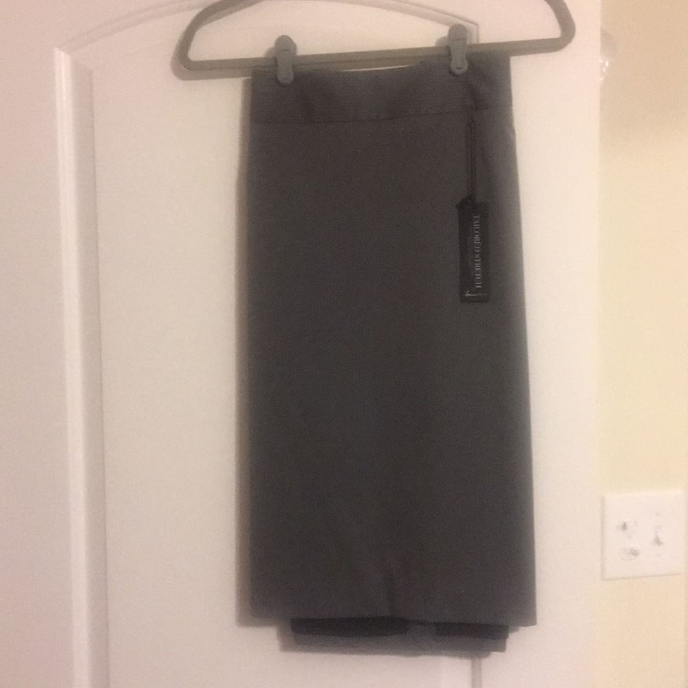 Tailored Stretch Pinstripe Suit Skirt
